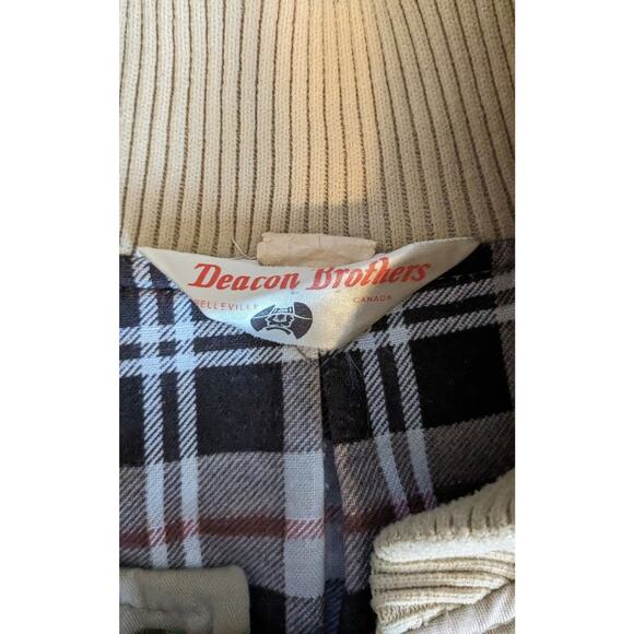 Deacon Brothers Full Zip Windbreaker Jacket Mens XL Vintage 1980’s Beigh - Picture 2 of 4